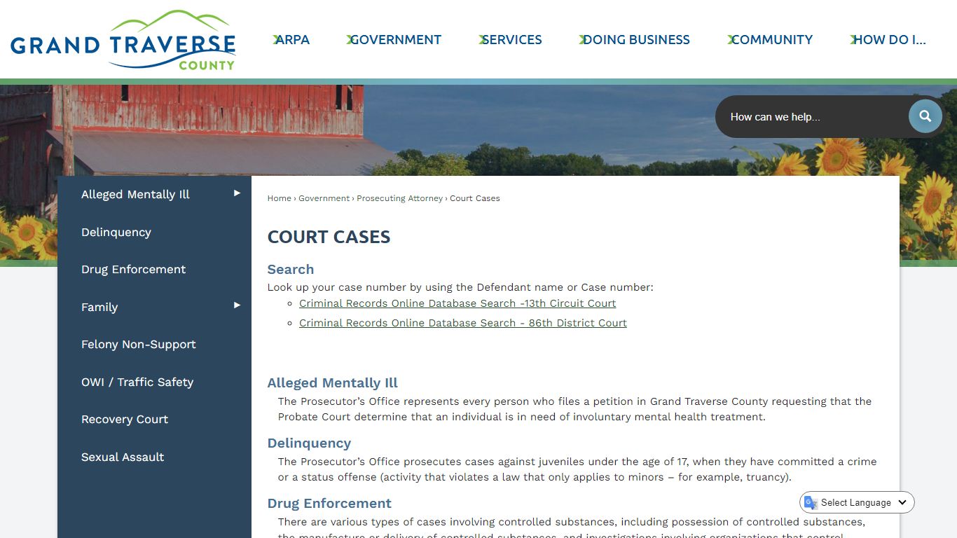 Court Cases | Grand Traverse County, MI